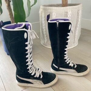 Vintage Puma Suede Knee High Sneakers